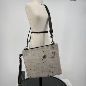 Myra Cowhide Crossbody/Wristlet on‎ Hide Leather Accent Shoulder Bag NWT